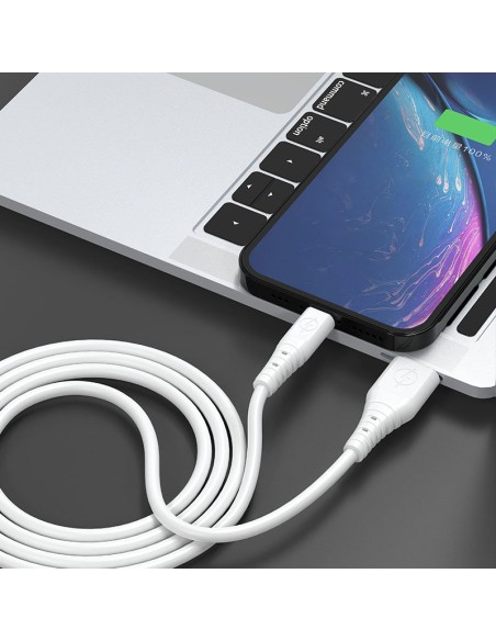 
Lankstus USB - USB-C laidas 6A 1m baltas
