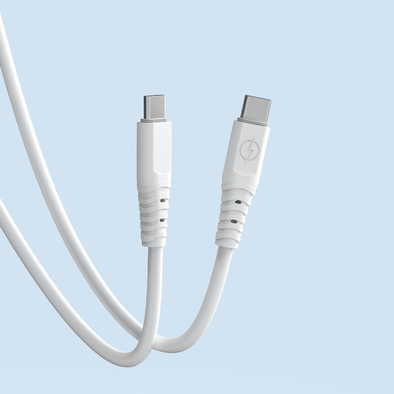 Lankstus kabelis USB-C - USB-C 6A 1m baltas