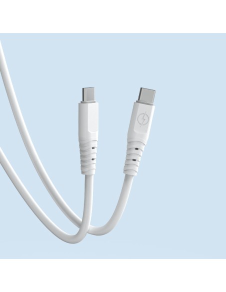 
Lankstus kabelis USB-C - USB-C 6A 1m baltas
