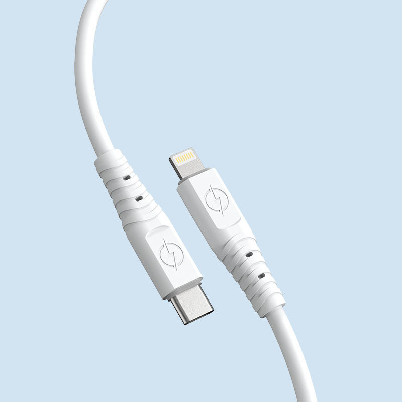 Lankstus USB-C – Lightning iPhone laidas, baltas