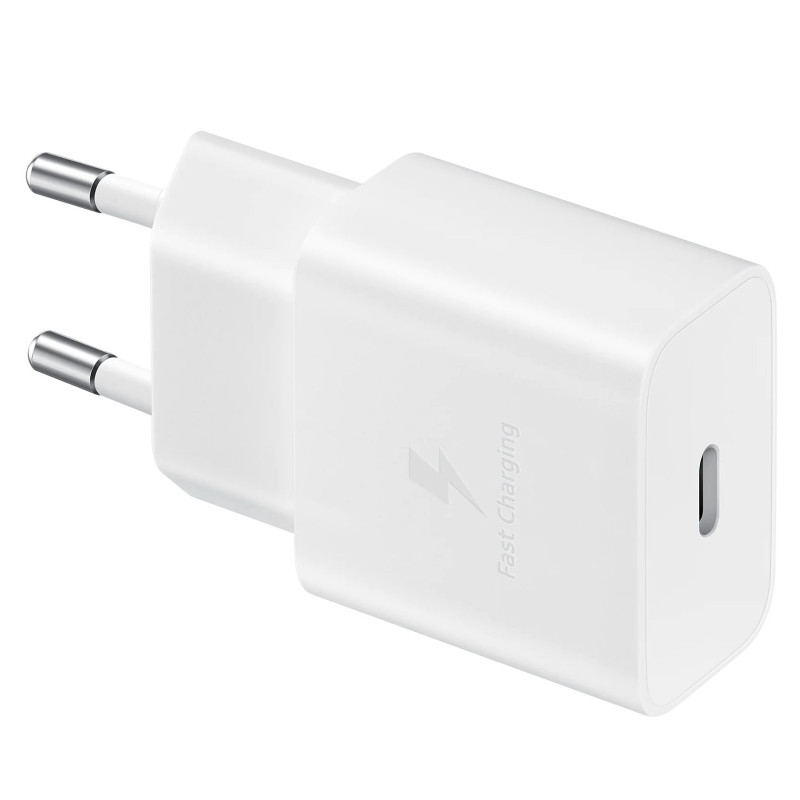 
USB-C 15W PD AFC sieninis įkroviklis + baltas USB-C laidas
