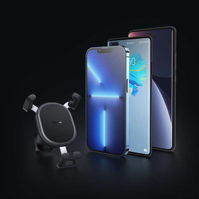 Gravitacinis automobilinis telefono laikiklis orlaidei juodas