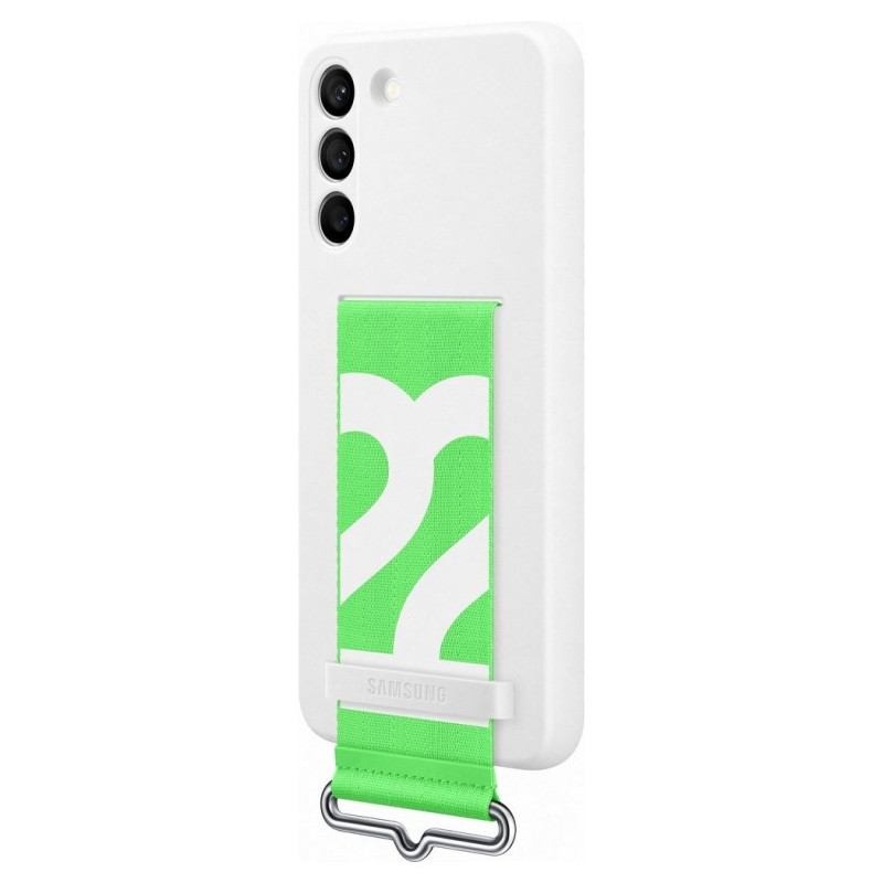 Guminis silikoninis dėklas Galaxy S22+ Silicone Cover baltas
