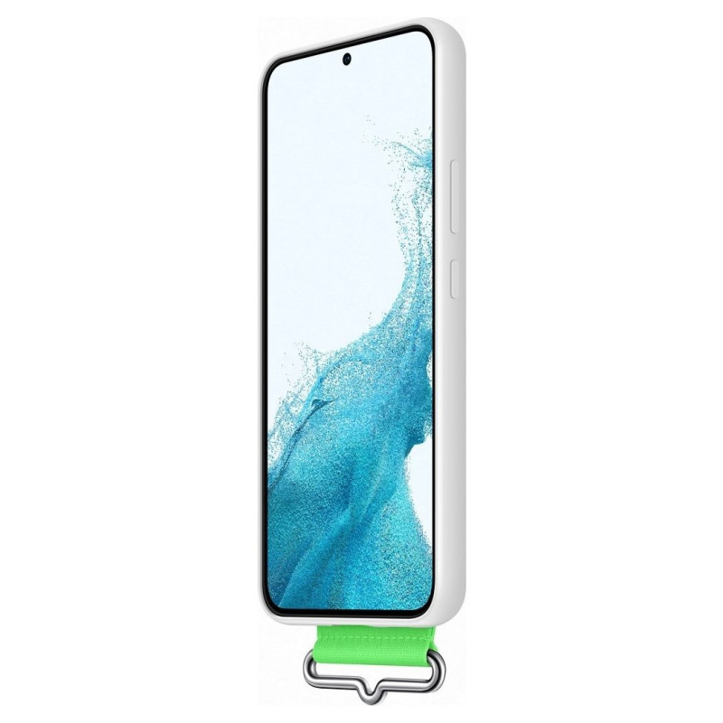 Guminis silikoninis dėklas Galaxy S22+ Silicone Cover baltas