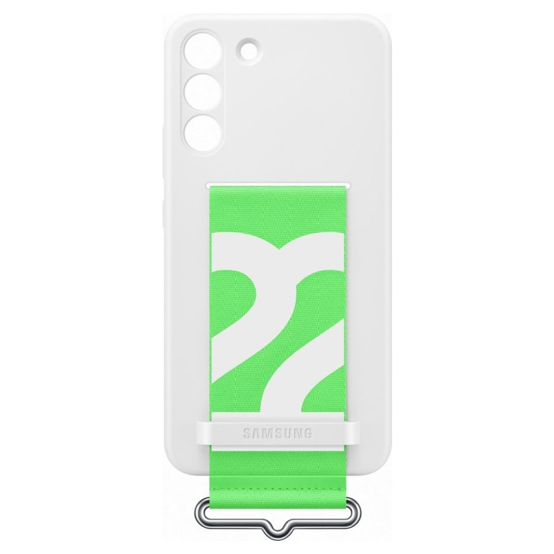 Guminis silikoninis dėklas Galaxy S22+ Silicone Cover baltas