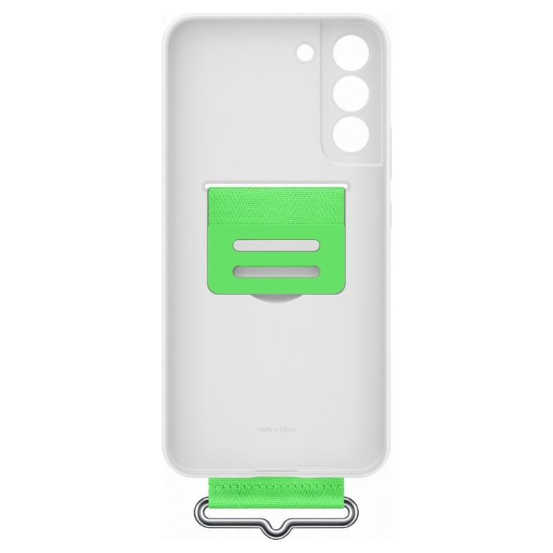Guminis silikoninis dėklas Galaxy S22+ Silicone Cover baltas