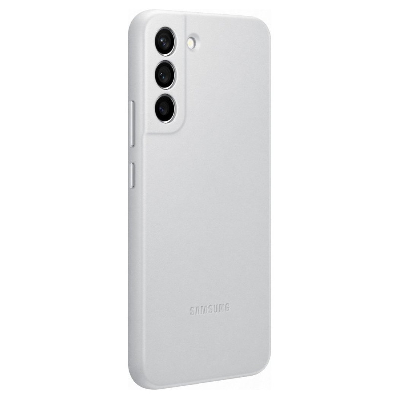 Odinis dėklas iš natūralios odos skirtas Galaxy S22+ Leather Cover, šviesiai pilkas