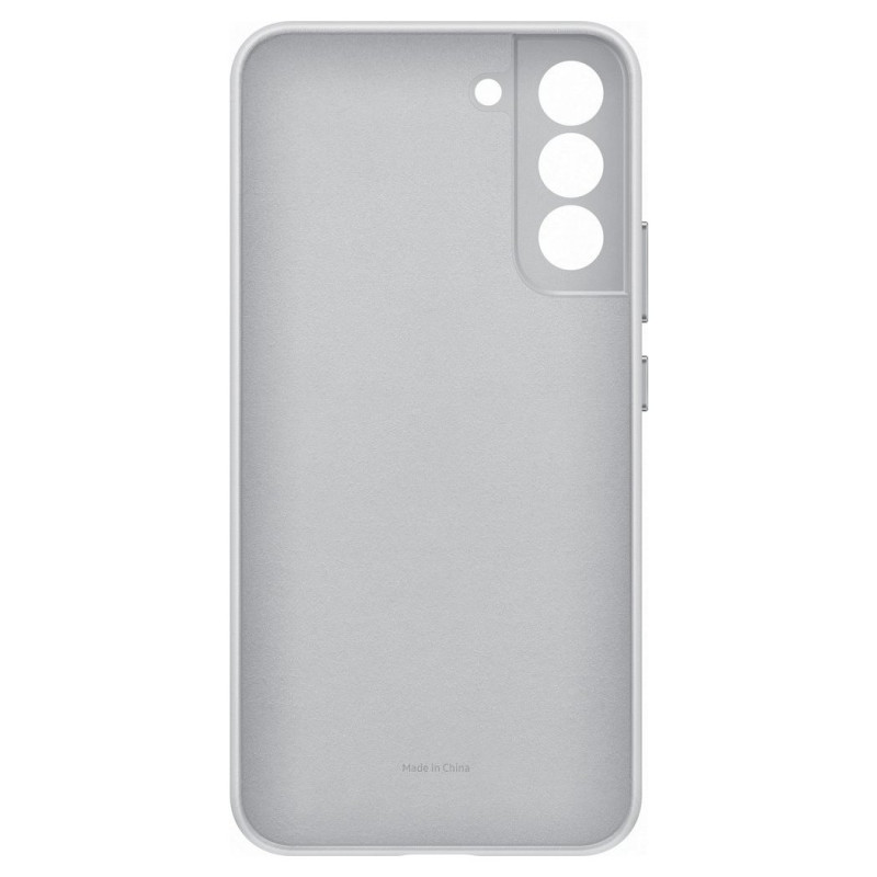 Odinis dėklas iš natūralios odos skirtas Galaxy S22+ Leather Cover, šviesiai pilkas