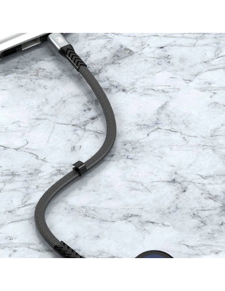 
Trumpas plokščias kabelis iPhone USB-C - Lightning L10P PD 20W 23cm juodas
