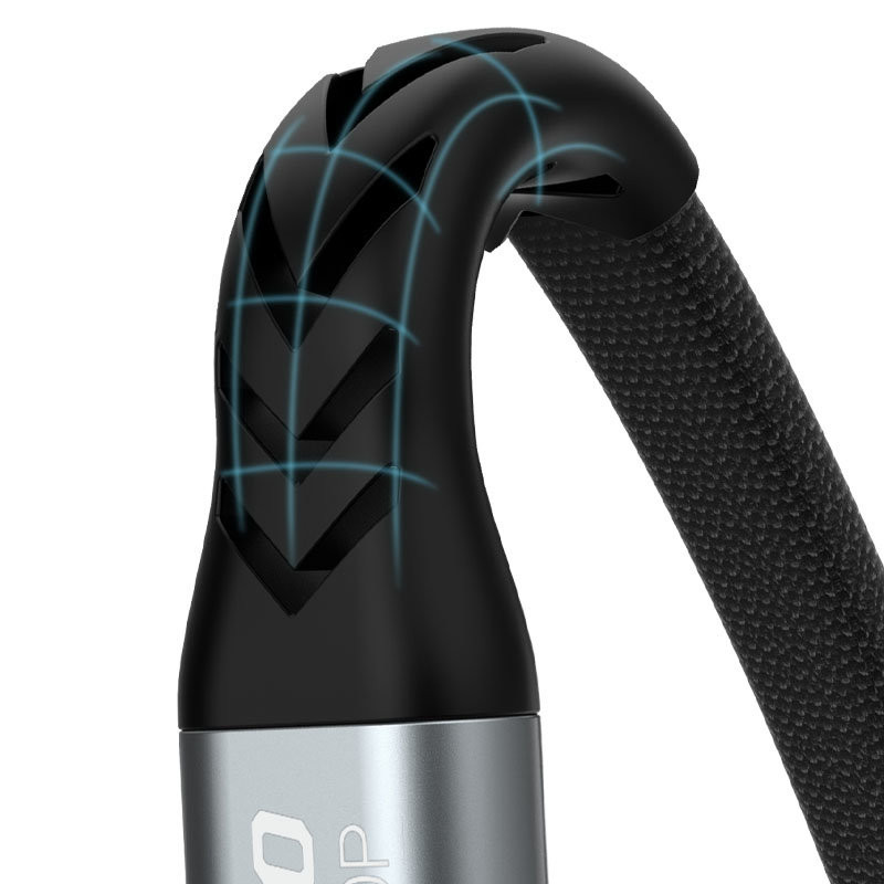 
Trumpas plokščias kabelis iPhone USB-C - Lightning L10P PD 20W 23cm juodas
