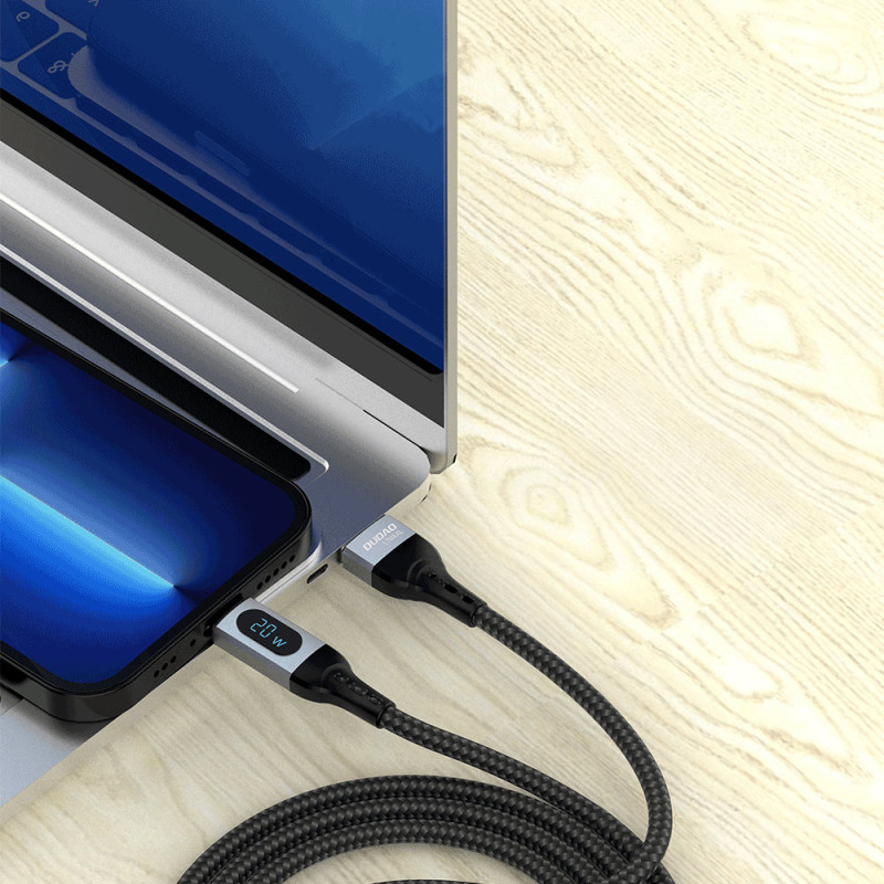 iPhone greito įkrovimo laidas USB-C - Lightning PD 20W 1m juodas