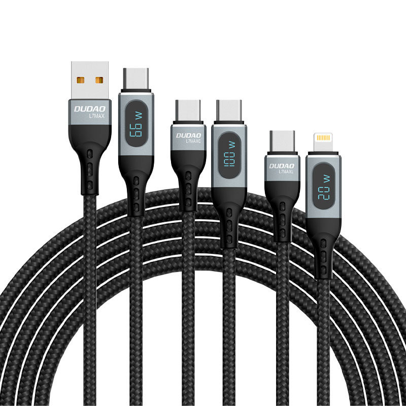 iPhone greito įkrovimo laidas USB-C - Lightning PD 20W 1m juodas