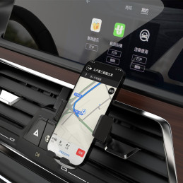 
Elegantiškas F8Max gravitacinio automobilio telefono laikiklis, juodas
