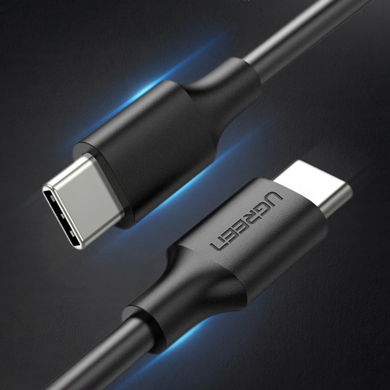
USB-C laidas įkrovimui ir duomenų perdavimui 3A 2m juodas
