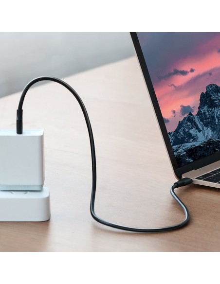 
USB-C laidas įkrovimui ir duomenų perdavimui 3A 2m juodas
