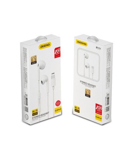 
X14PROT į ausis įdedamos ausinės su USB-C jungtimi, baltos spalvos
