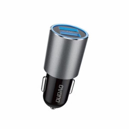 
R5s automobilinis įkroviklis su apšvietimu 2x USB 3.4A, pilkas
