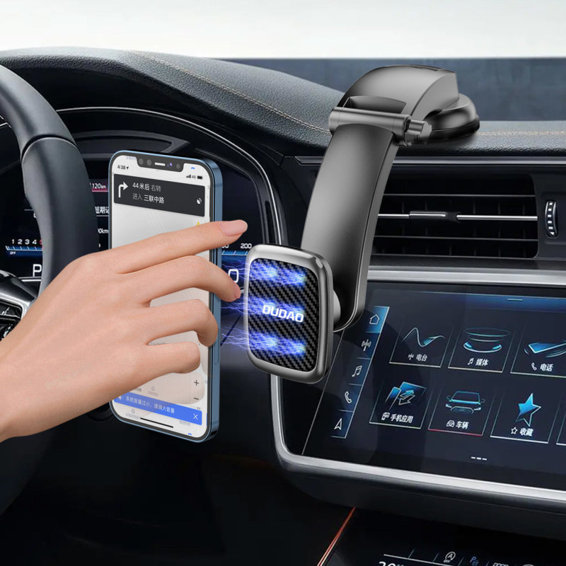Magnetinis automobilinio telefono laikiklis ant lentos, juodas