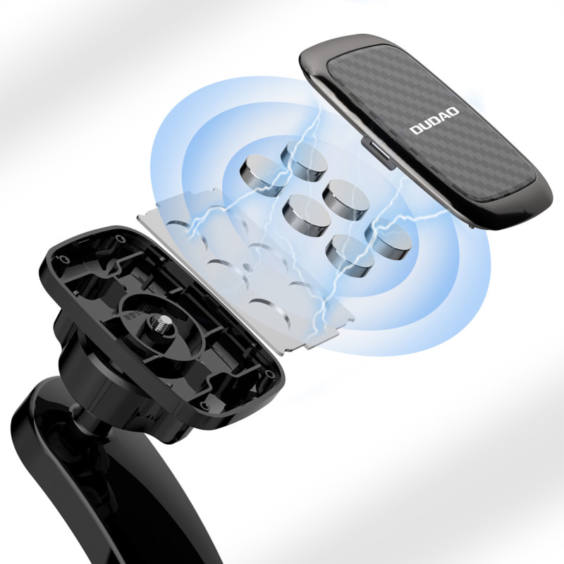 Magnetinis automobilinio telefono laikiklis ant lentos, juodas