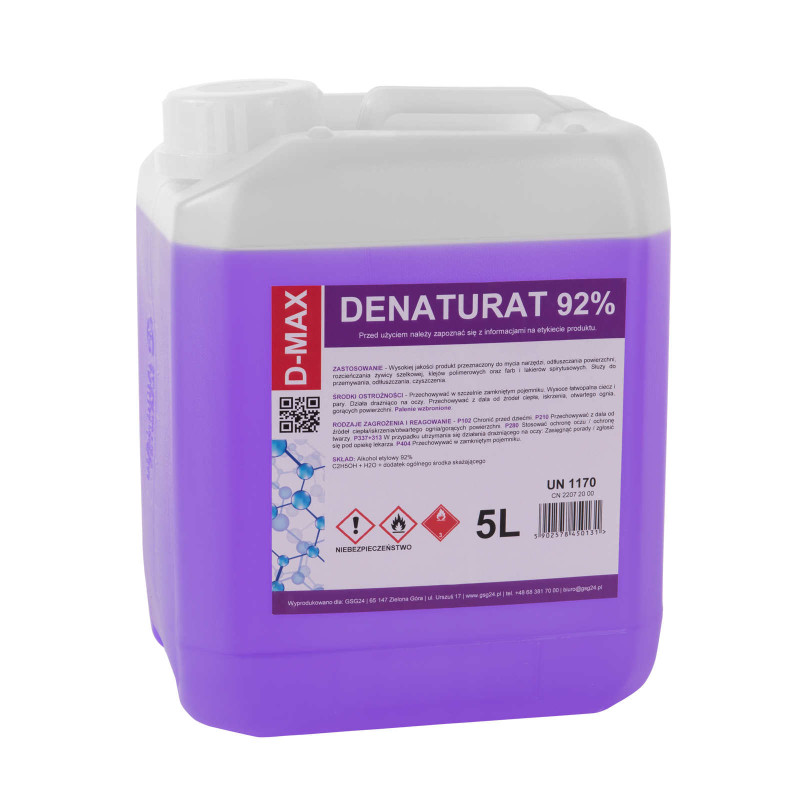 Denatūruotas alkoholis denatūruotas D-MAX 5L