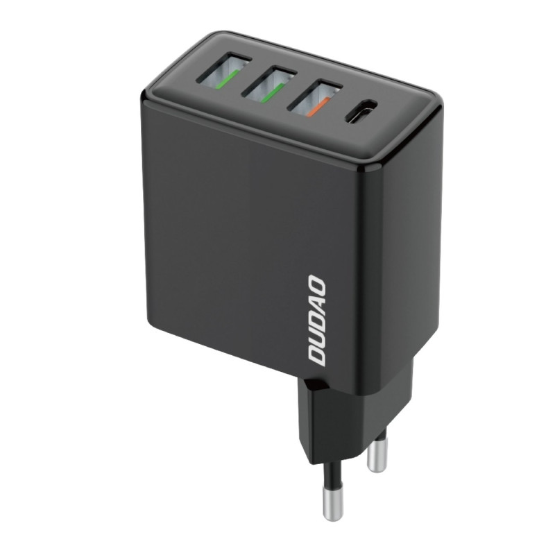 Greitas sieninis įkroviklis 3x USB + 1x USB-C 20W PD QC 3.0 black
Greitas sieninis įkroviklis 3x USB + 1x USB-C 20W PD QC 3.0 black