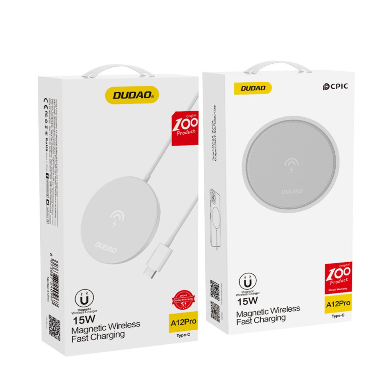 
Magnetinis indukcinis belaidis įkroviklis MagSafe Qi 15W baltas
