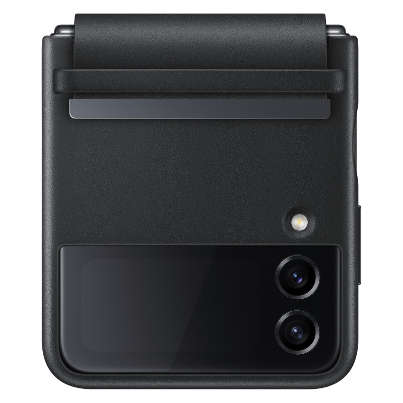 Odinis dėklas Galaxy Z Flip4 Flap Odinis dangtelis juodas