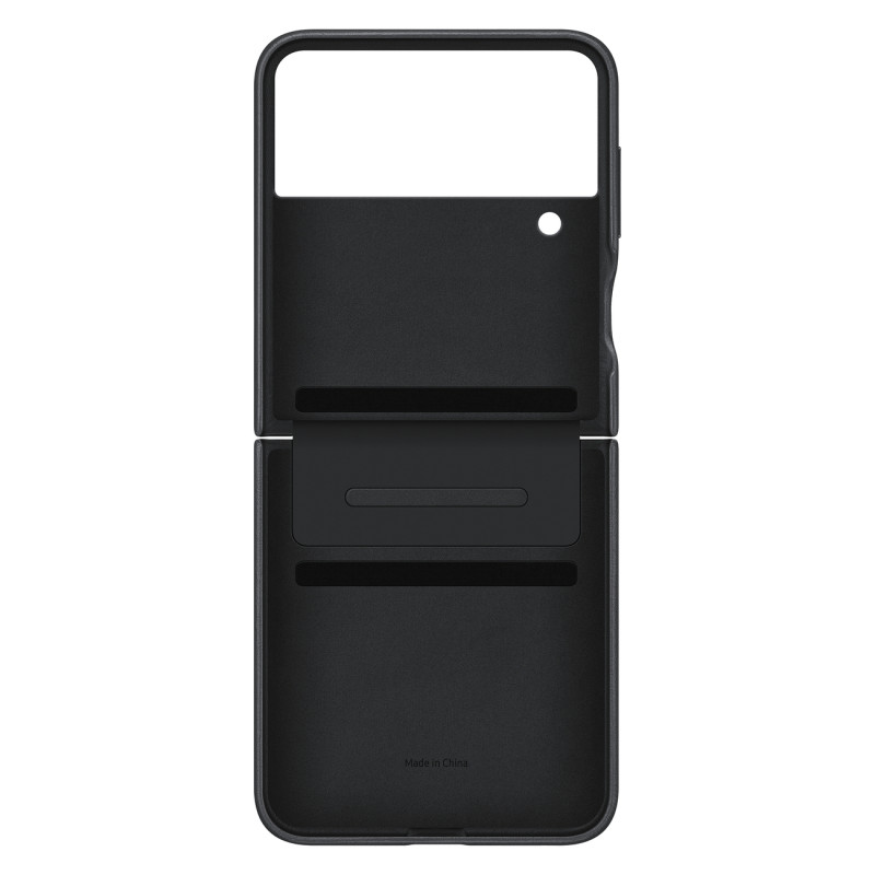 Odinis dėklas Galaxy Z Flip4 Flap Odinis dangtelis juodas