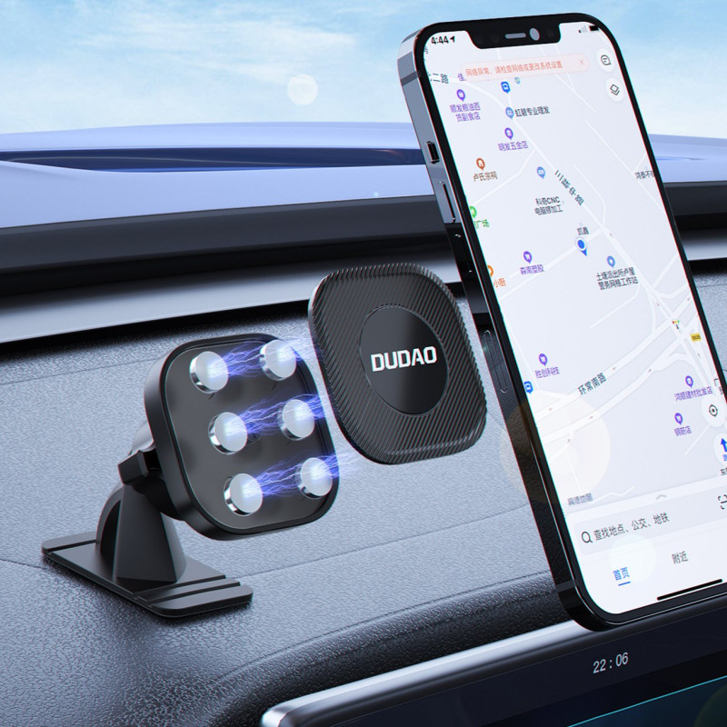 Lipnus magnetinis automobilinio telefono laikiklis kabinai, juodas
