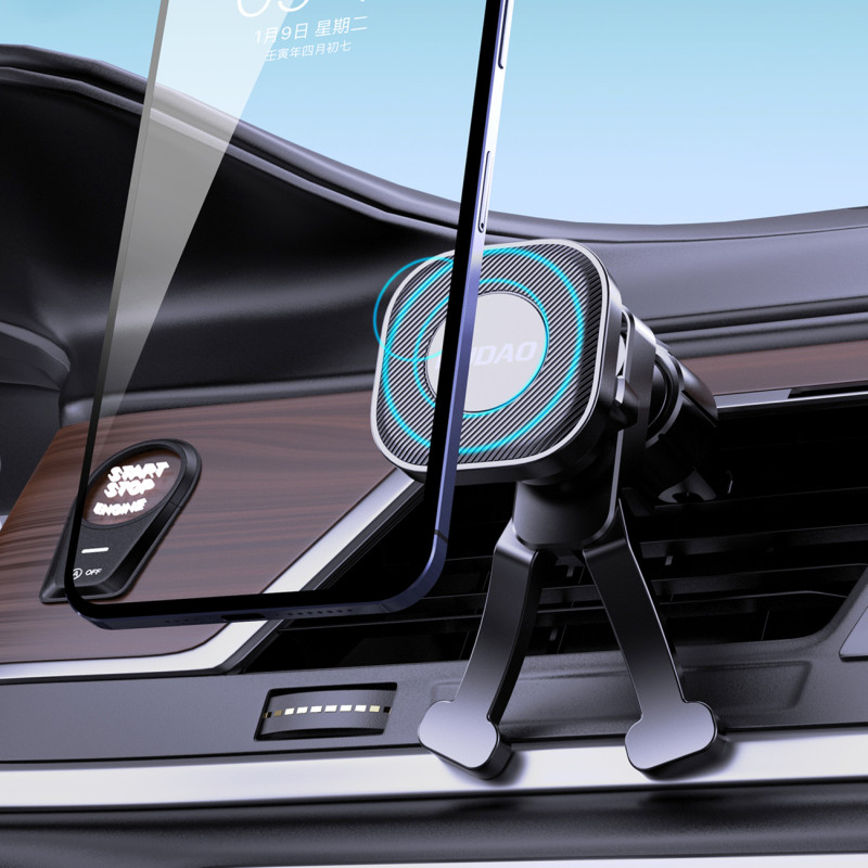 F6Pro magnetinis automobilinis laikiklis orlaidei, juodas