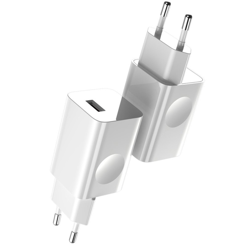 Sieninis įkroviklis, maitinimo šaltinis USB Quick Charge 3.0 kabeliui, baltas