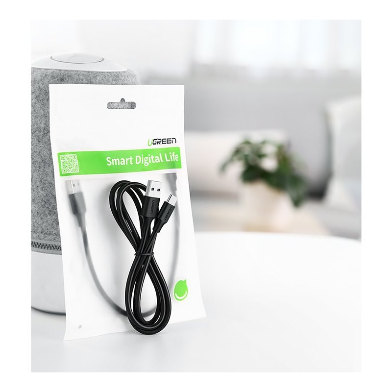 USB laidas - USB-C 2A 1m juodas