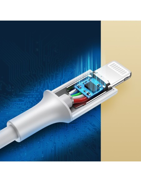 Kabelis iPhone MFi USB-C - Lightning 20W 3A 1m baltas
 
Kabelis iPhone MFi USB-C - Lightning 20W 3A 1m baltas