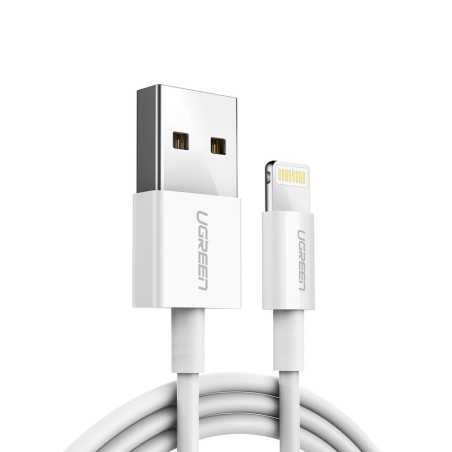 
iPhone USB - Lightning MFI kabelis 1m 2.4A baltas
