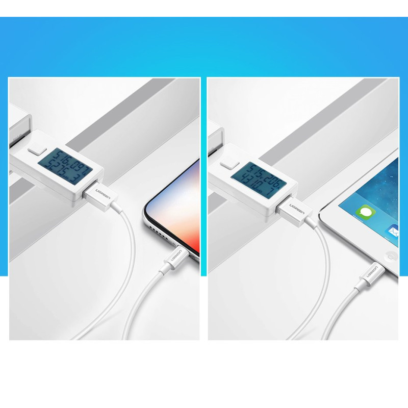 
iPhone USB - Lightning MFI kabelis 1m 2.4A baltas
