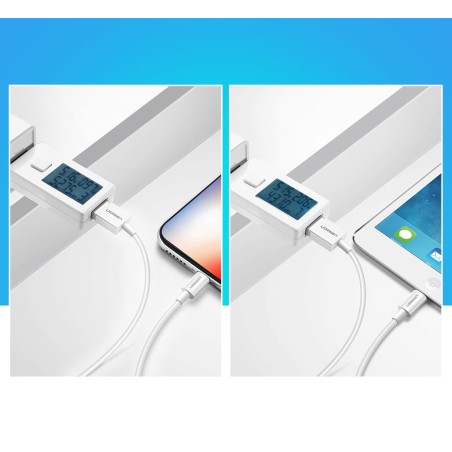 
iPhone USB - Lightning MFI kabelis 1m 2.4A baltas
