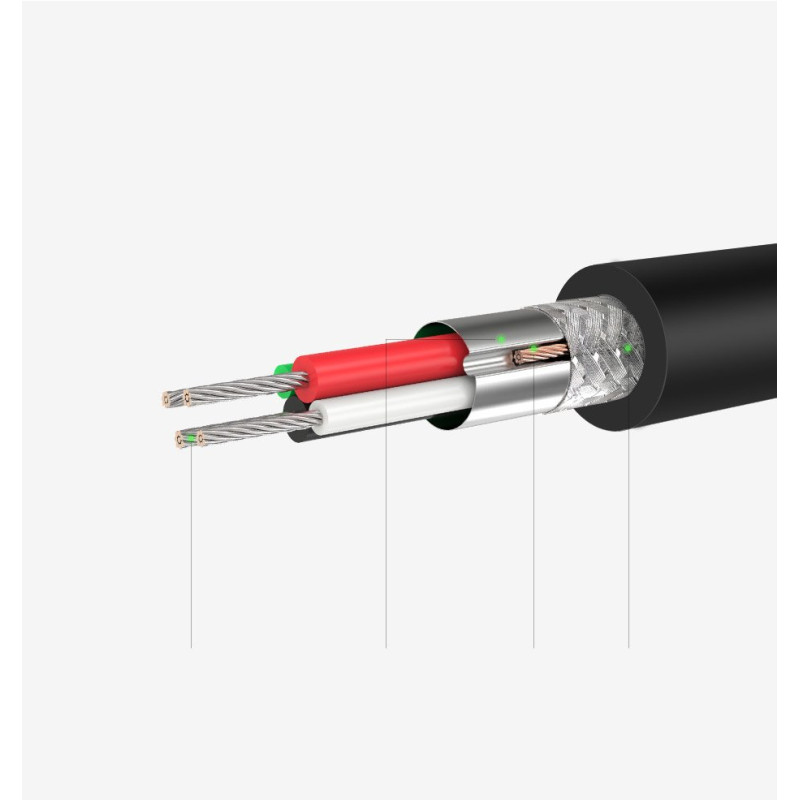 Išorinės garso plokštės adapteris USB - 3,5 mm mini lizdas su garsumo valdikliu 15cm juodas