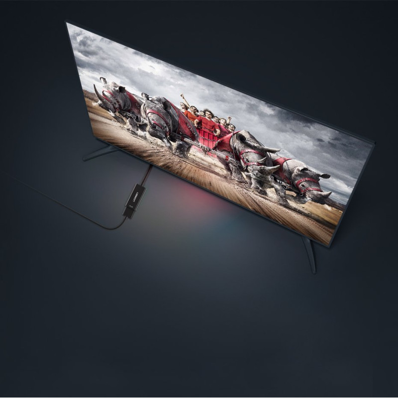„DisplayPort“ (vyriškas) į HDMI (moteris) vienakryptis adapteris 1080P 60 Hz 12 bitų juodas