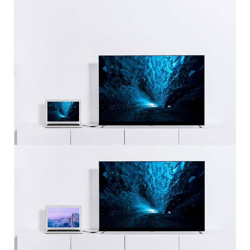 „DisplayPort“ (vyriškas) į HDMI (moteris) vienakryptis adapteris 1080P 60 Hz 12 bitų juodas