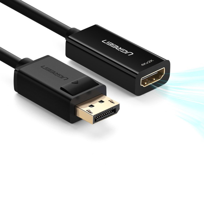 „DisplayPort“ (vyriškas) į HDMI (moteris) vienakryptis adapteris 1080P 60 Hz 12 bitų juodas