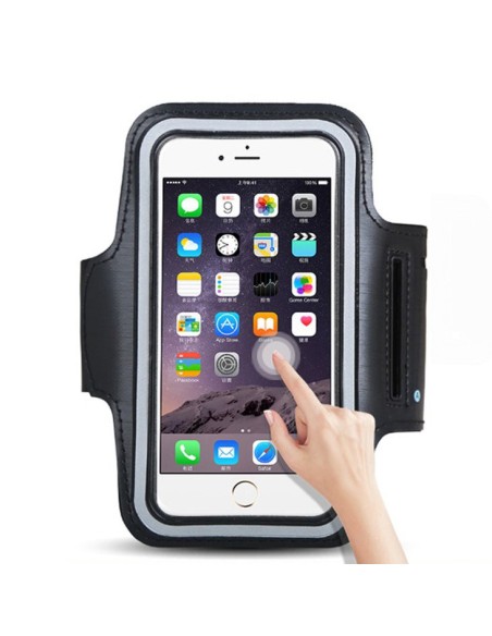 Bėgimo rankovė išmaniajam telefonui 6 colių juoda