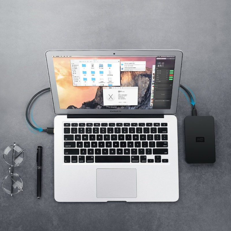 USB-miniUSB adapterio laidas 480 Mbps 2m juodas