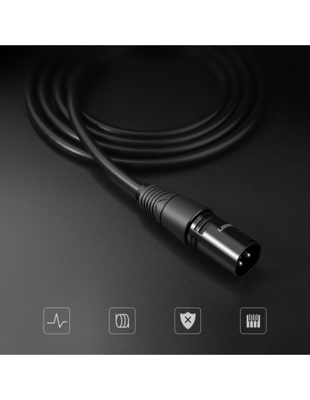 
Garso ilgintuvas XLR mikrofonui, 2m, juodas
