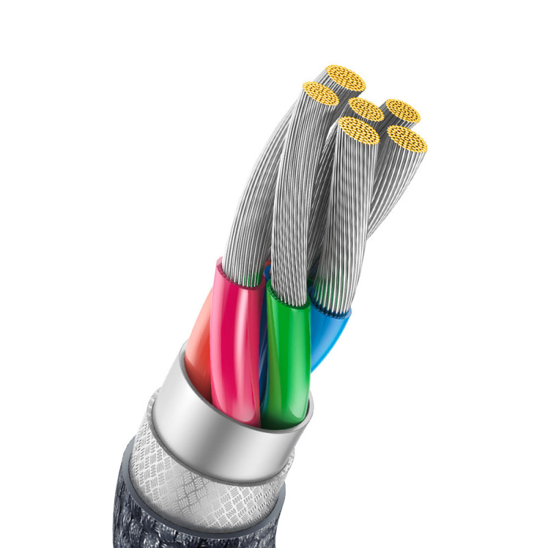 
USB – USB-C laidas greitam įkrovimui ir duomenų perdavimui 100W 1,2m juodas
