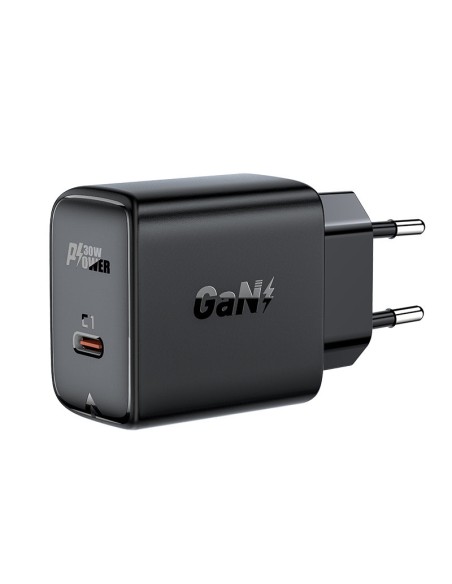 GaN USB-C 30W PD QC 3.0 AFC FCP sieninis įkroviklis juodas
 
GaN USB-C 30W PD QC 3.0 AFC FCP sieninis įkroviklis juodas