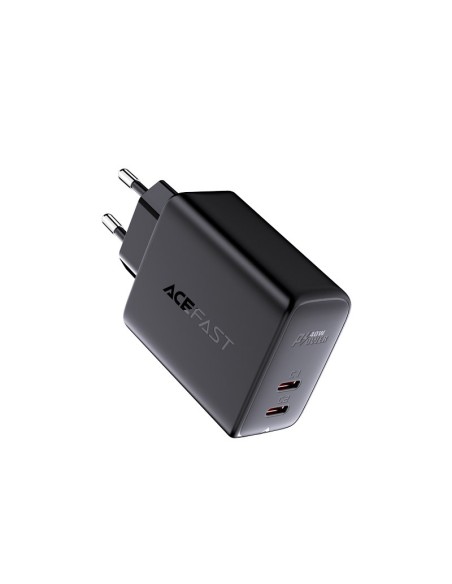 
Tinklo įkroviklis 2x USB-C 40W PPS PD QC 3.0 AFC FCP juodas
