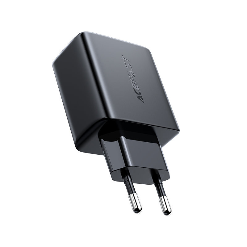 USB-C USB 32W sieninis įkroviklis PPS PD QC 3.0 AFC FCP juodas