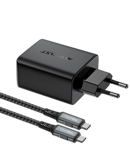 
2in1 įkroviklis su USB-C laidu + USB-C - HDMI 4K adapteris, juodas
