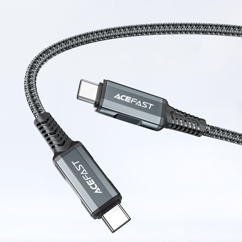 
2in1 Sieninis įkroviklis su USB-C laidu + USB-C - HDMI 4K adapteris baltas
