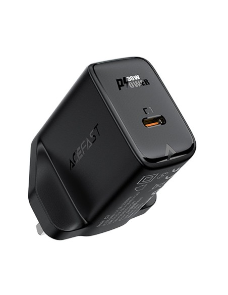 
Angliškas GaN USB-C įkroviklis 30W Q3 3.0 AFC FCP UK kištukas juodas
